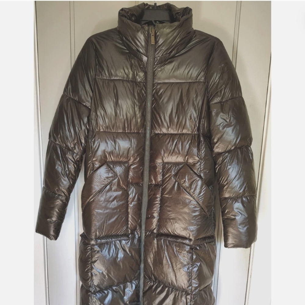 a.n.a Shiny Brown Women's Puffer Jacket New Small